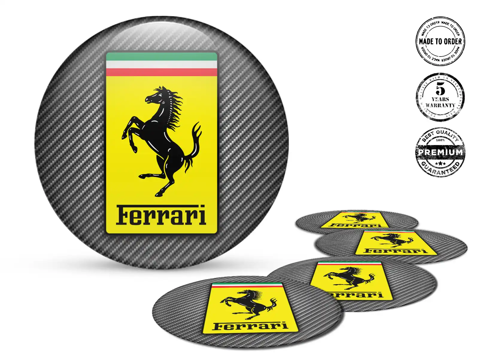 Ferrari Decalcomania Cerchio Auto Design Cupola Elegante